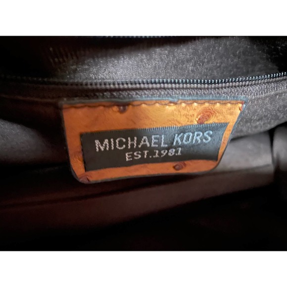 Micheal Kors Ostrich Embossed Hand or Shoulder Bag, Medium Bag - Picture 5 of 6